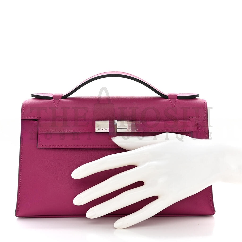 H**me5 SWIFT KELLY POCHETTE CLUTCH ROSE POURPRE (22*14*7cm) Master Quality